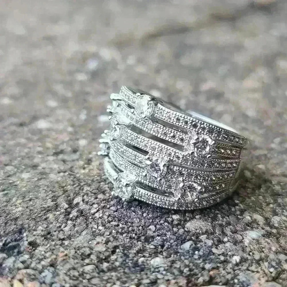 Lafonn Sterling Silver 925 CZ ring size 7 - Picture 13 of 16